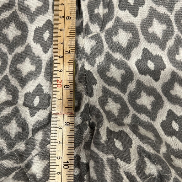 Cynthia Rowley Shorts Women 6 Gray Geometric Pattern Linen - Picture 9 of 14